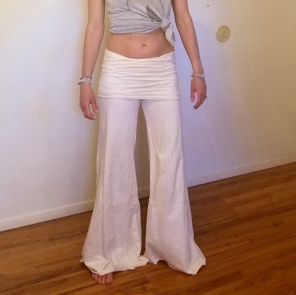 Omgirl Pants - Omgirl Nomad Wide Leg Yoga Pants Banana Small S